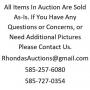 Rhondas Auctions #117 TOYS 9/9/25 - 9/23/25