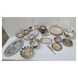 Many Assorted Silver Plate Items