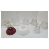 Assorted Glass Lamp Shades