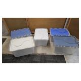 5 Used(Dirty) Folding Lid Storage Totes