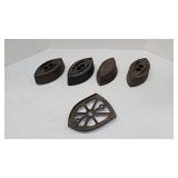 Antique Sad Irons & Trivet