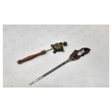 Old Planters Peanuts Letter Opener & Baby Rattle