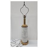 40 Inch Tall Wood/Pottery Lamp