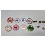 8 NY Steam Pageant Pins & Military Pins