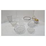 Assorted Pressed Glass & Lead Crystal Pieces
