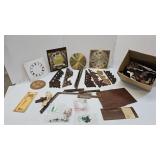 Assorted Wooden Clock Parts +