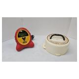 Disney Clock Radio and Mickey Record Case