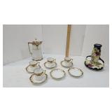 Hand Painted Nippon Set & Vase