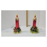 2 Vintage Christmas Candle Lights