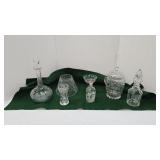 Clear Glass Pieces. 1 Signed Libbey
