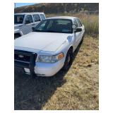2009 Ford Crown Victoria, vin# 2FAHP71V89X146491, odometer reads 101,539, Locks are drilled out. Hail, peeling paint, some rust, heavy duty push bumper. See decription for additional information.  Pre