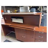 U-Shape Desk 72 x 30, bridge 42 x 24, Credenza 72 x 24 with Hutch, BBF Pedestal, Tackboard.  Preview & pickup BOPU shop