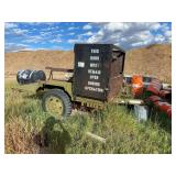 Army Trailer, No Title, buyer will be responsible to go through process to get VIN# and all requirements if they choose to title. Selling AS-IS, Condition unknown. Pickup Compost on Windmill.  See des
