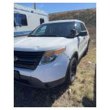 2014 Ford Explorer AWD, Vin#1FM5K8AR2EGA70816, odometer reads 125,270, inside driver door taped, hail, peeling paint, back seats missing & door cover panels missing in back, rear tire low-bring air.  