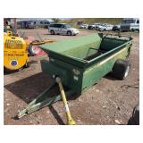 Millcreek Turf TD 75 top spreader, serial #TD75-3386, flat tire (preview and pickup at Fleet)-Buyer needs equipment to load this heavy item