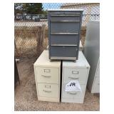 2 Drawer File Cabinets-quantity 4, 1-grey cabinet with drawers. Preview & pickup BOPU yard