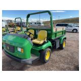 2018 John Deere ProGator-4WD, model 2020A, vin#1TC202AFVJT100421, hour meter reads 1284-with key. This item has a WY title and will require a Wire transfer for payment.  (preview and pickup at Fleet)