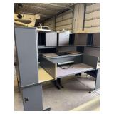 Desk workstation or two smaller corner units, extra hutch.  Preview & pickup BOPU shop