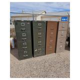 4 Drawer File Cabinets- quantity 4 (Legal Size- Two with Keys).  Preview & pickup BOPU yard
