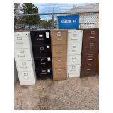 4 Drawer File Cabinets-quantity 5, 4 are letter-one is locked, 1-legal.Preview & pickup BOPU yard