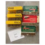 Six cases 221 Remington ammunition