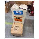 New box of turbo Tumbler media, corncob green, and bag of ground walnut shell Tumbler  media