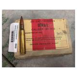 .30 caliber ball brand ammunition, 18 rounds