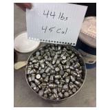 Coffee can full of 45 caliber bullets 44 pounds