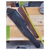 Two leather rifle scabbards