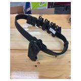 Semi auto Glock style competition holster with six clip holders