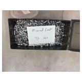 Mixed cast bullets 77 pounds and ammo box