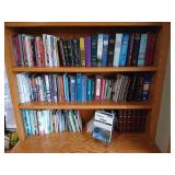 Three shelves of books includes many spiritual/religious, Volumes 1-6 Matthew Henry’s commentary and more