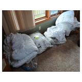 Bed linens including queen pillow top mattress pads and sheets