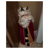 30” tall jointed porcelain Santa
