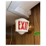 Frosted “EXIT” light cover