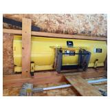 John Deere front hitch, 54" push blade and tires chains