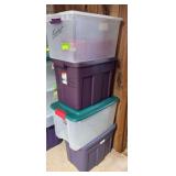 5 storage totes w/lids