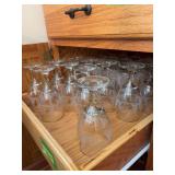 Libbey Arbys "Christmas White Frosted Pine" 12 of each