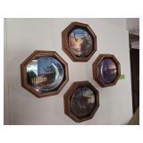 4 Terry Redlin framed plates