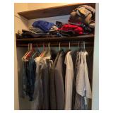 Closet full of men’s and women’s clothes
