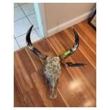 CJ DeAngelo “Cowboys” painted skull