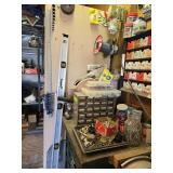 Multi drawer assortment, trailer hitch balls, T-handle allen wrenches, set sockets etc...
