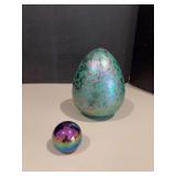 Swarovski egg and small round orb