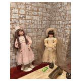 2 bisque head dolls 22" +/-