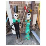 Metal Mr & Mrs Day of the Dead Approx 42” tall