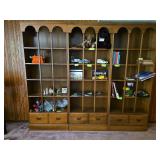 3 matching hard rock maple bookcases 10D x 30L x 80H NO CONTENTS