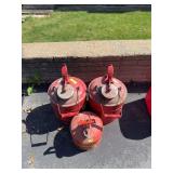 Three safety gas cans