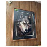 Dave Merrick Wolf print 35 x 43