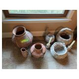 Pottery and baskets