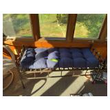 50L x 24H iron bench w cushion